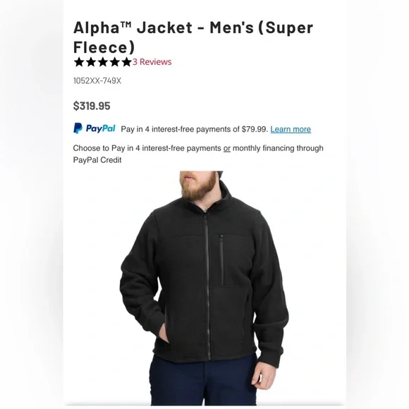 TrueNorth Alpha™ Jacket - Men's (Super Fleece) Size 3XL - Picture 12 of 12